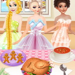 Princesses Cooking Christmas Dinner